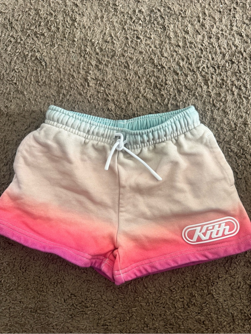 Kith Kids Gradient Pink & Teal Ombre Shorts